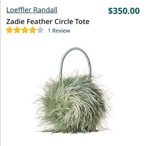 Loeffler Randal feather circle tote in sage